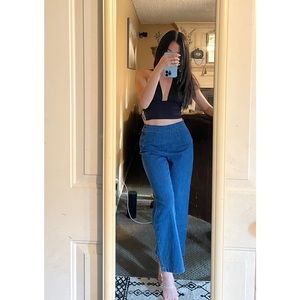 J. Crew Slim Wide-Leg Sailor Jeans in Stripe High Rise